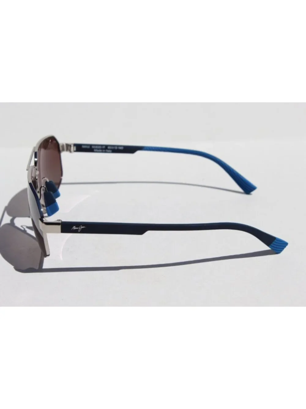 MAUI JIM Keawawa POLARIZED Sunglasses DBS620-17 Black/Silver Blue Mirror NEW
